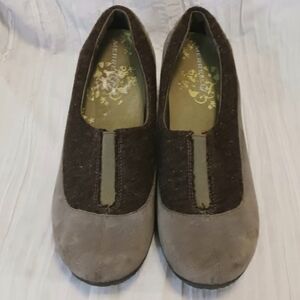 Women's Brown and Tan Slip-On Shoes